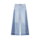 Women’s High Waist Pockets Wide Leg Denim