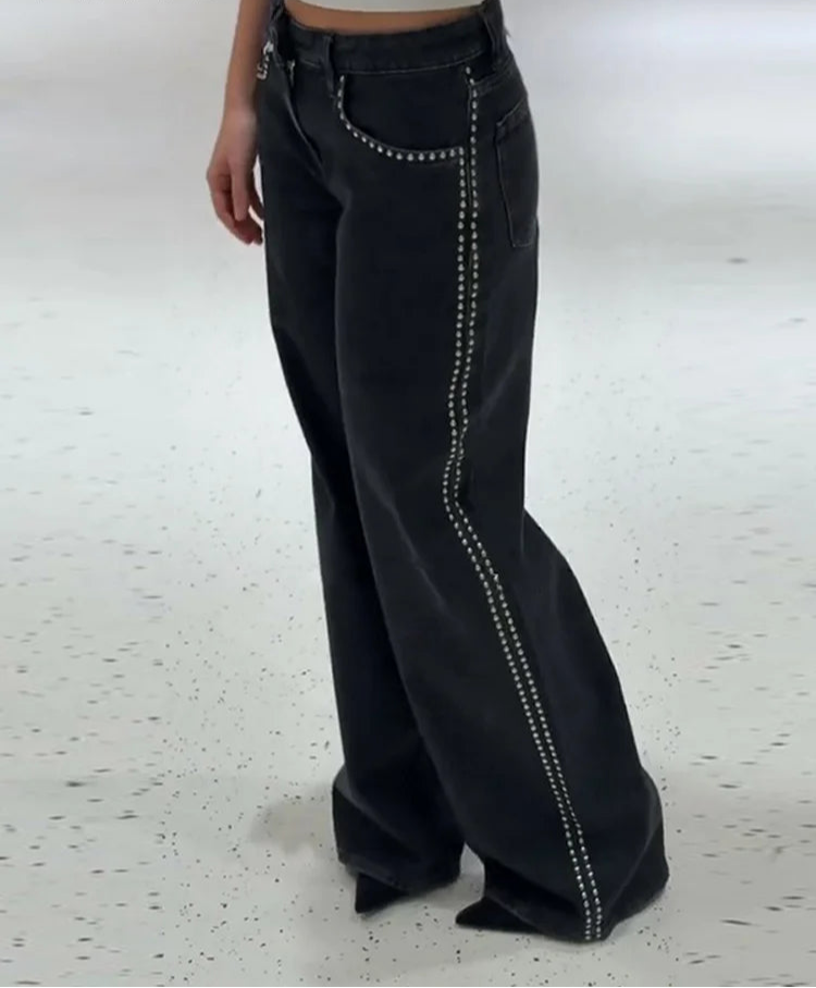 Women's Beaded Jeans