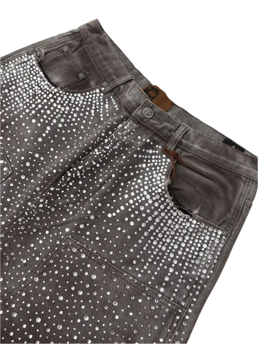 Men's Rhinestones Sequins Denim Shorts