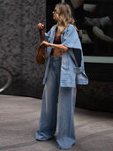 Women's Oversized Denim Two Piece Set