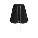 Men's Elastic Waist Black Drawstring Shorts