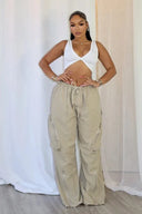 Women’s Drawstring Cargo Trousers