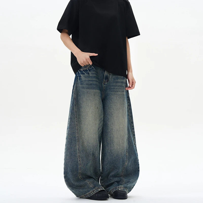 Men's Oversized Wide Leg Denim Pants