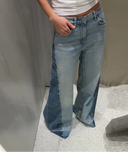Women’s High Waist Pockets Wide Leg Denim
