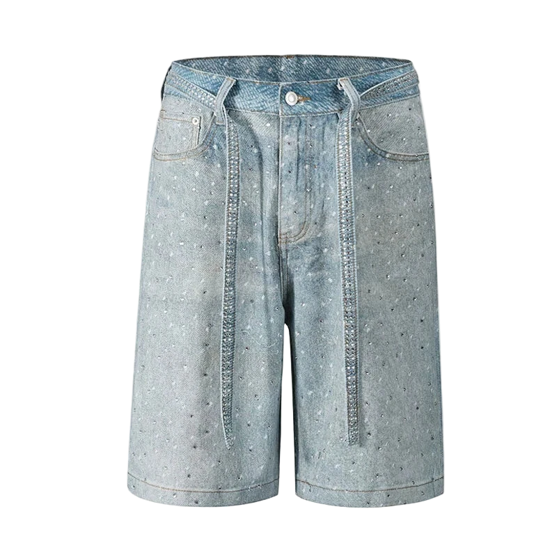 Rhinestone Denim Shorts (Unisex)