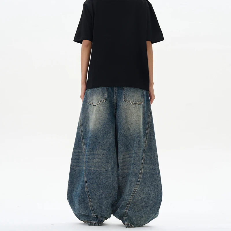 Men's Oversized Wide Leg Denim Pants