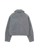 Women's Patch Pockets Flaps Cropped Jacket