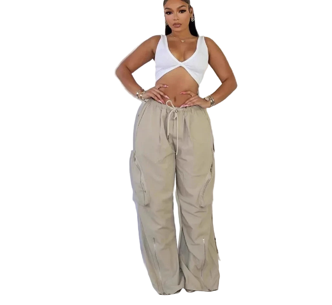 Women’s Drawstring Cargo Trousers