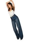 Women's High Waist Straight Baggy Wide Leg Jeans