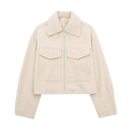 Women's Patch Pockets Flaps Cropped Jacket