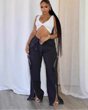 Women’s Drawstring Cargo Trousers