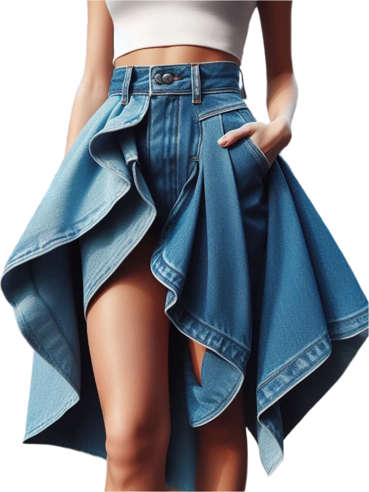 Women’s Irregular Denim Skirt