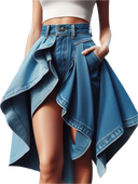 Women’s Irregular Denim Skirt