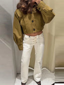 Women's Low Rise White Denim Jeans