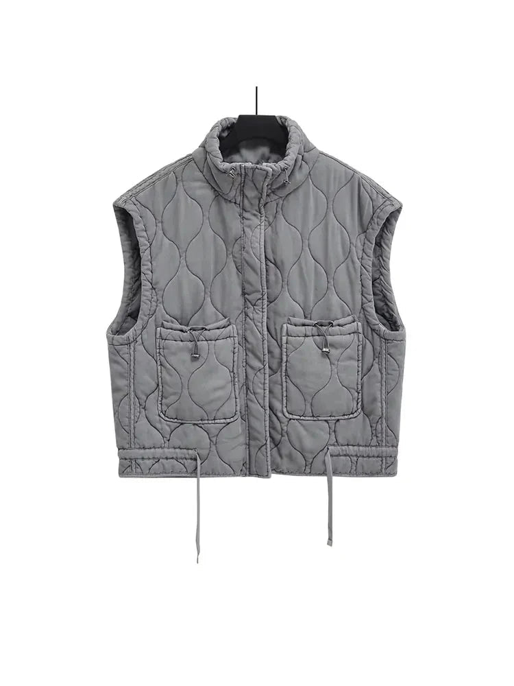 Women's Quilted Cotton Vest Jacket