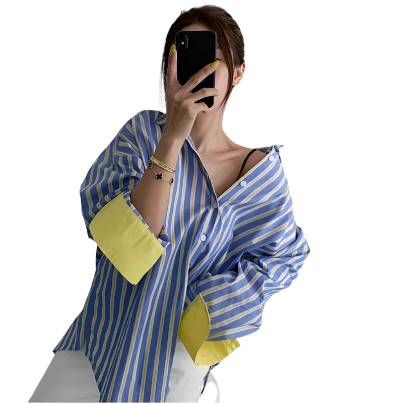 Women's Oversized Pinstripe Shirt