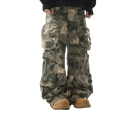 Men's Multi Pockets Bottom Tie Dye Cargo Trousers