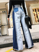 Women’s High Waisted Two Tone Denim