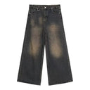 Men's Baggy Wide Leg Stone Washed Jeans