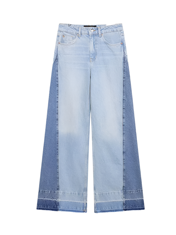 Women’s High Waist Pockets Wide Leg Denim