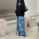 Women's Denim Workwear Multi-Pocket Jeans