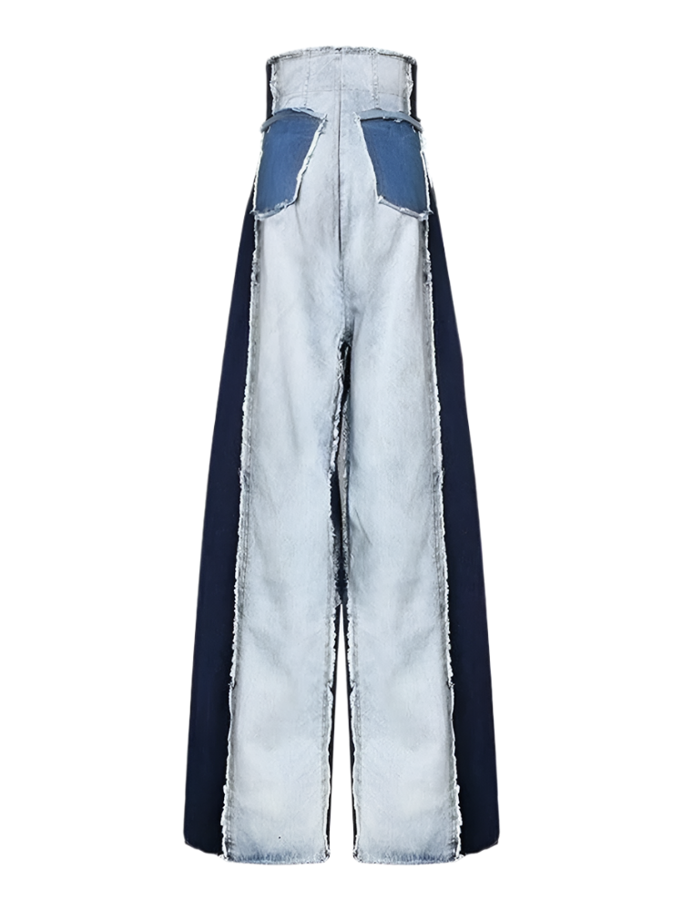 Women’s High Waisted Two Tone Denim
