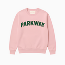 Women's Parkway Classic Crewneck (Rose Pink/Forest Green)