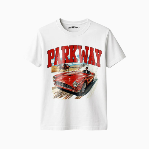 Parkway “Cavalli Racer” Graphic Tee (White)